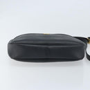 Christian Dior Honeycomb Canvas Shoulder Bag PVC Black Gold Auth ka2533-9