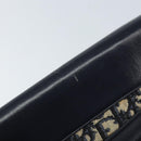 Christian Dior Trotter Canvas Clutch Bag Leather Navy Silver Auth ka2535-9