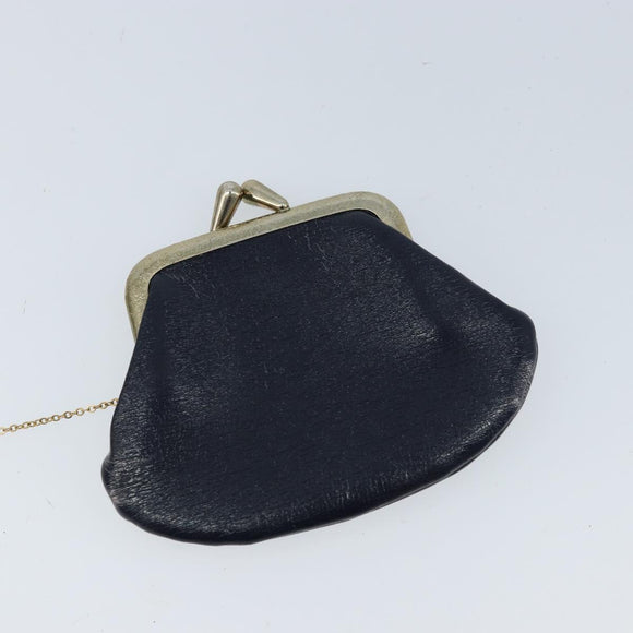 Christian Dior Trotter Canvas Clutch Bag Leather Navy Silver Auth ka2535