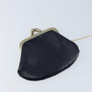 Christian Dior Trotter Canvas Clutch Bag Leather Navy Silver Auth ka2535-21