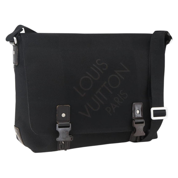 LOUIS VUITTON Damier Geant Roux Shoulder Bag Black M93079 LV Auth ka2536