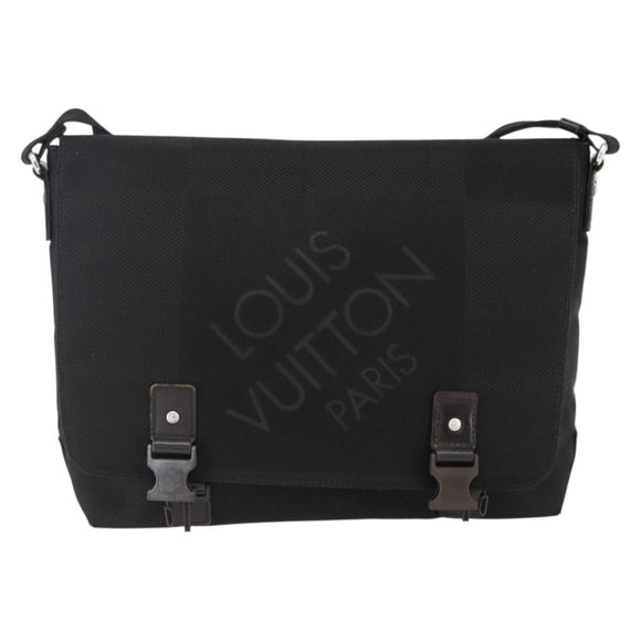 LOUIS VUITTON Damier Geant Roux Shoulder Bag Black M93079 LV Auth ka2536