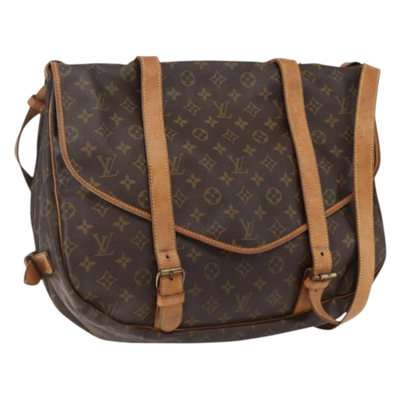 LOUIS VUITTON Monogram Saumur 43 Shoulder Bag M42252 LV Auth ka2537