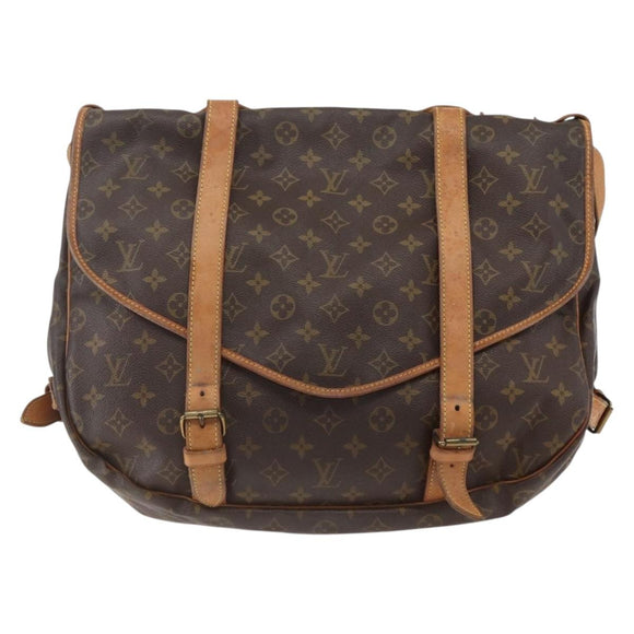 LOUIS VUITTON Monogram Saumur 43 Shoulder Bag M42252 LV Auth ka2537