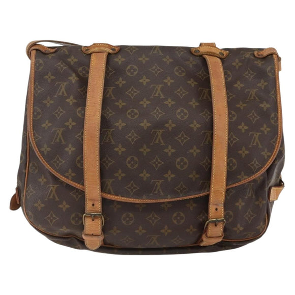 LOUIS VUITTON Monogram Saumur 43 Shoulder Bag M42252 LV Auth ka2537