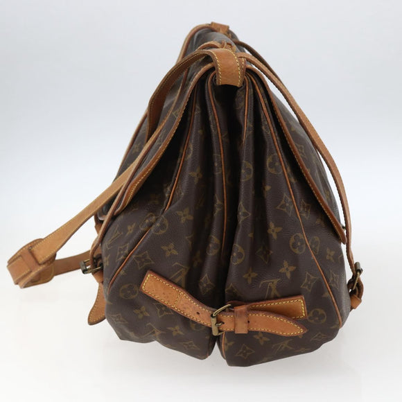 LOUIS VUITTON Monogram Saumur 43 Shoulder Bag M42252 LV Auth ka2537