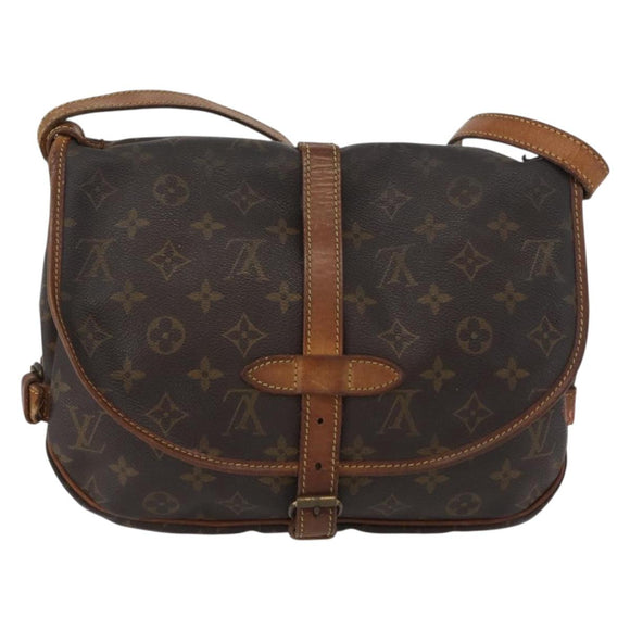 LOUIS VUITTON Monogram Saumur 30 Shoulder Bag M42256 LV Auth ka2544