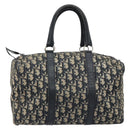 Christian Dior Trotter Canvas Hand Bag Navy Silver Auth ka2546-2