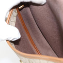 Christian Dior Honeycomb Canvas Shoulder Bag PVC Beige Gold Auth ka2549-19