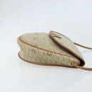 Christian Dior Honeycomb Canvas Shoulder Bag PVC Beige Gold Auth ka2549-3