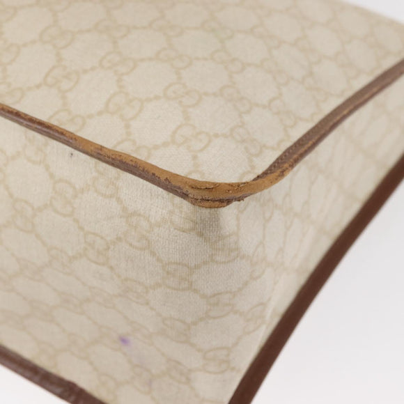 GUCCI GG Supreme Hand Bag PVC Cream Gold 190259 Auth ka255