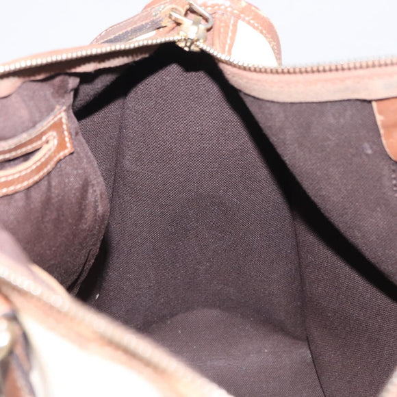 GUCCI GG Supreme Hand Bag PVC Cream Gold 190259 Auth ka255