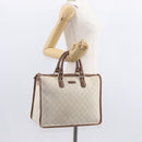 GUCCI GG Supreme Hand Bag PVC Cream Gold 190259 Auth ka255-24