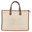 GUCCI GG Supreme Hand Bag PVC Cream Gold 190259 Auth ka255-2