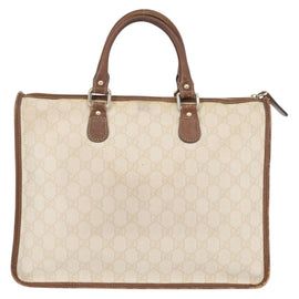 GUCCI GG Supreme Hand Bag PVC Cream Gold 190259 Auth ka255 - 0