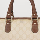 GUCCI GG Supreme Hand Bag PVC Cream Gold 190259 Auth ka255-3