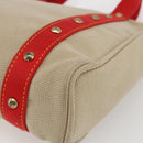 LOUIS VUITTON Antigua Cabas MM Tote Bag Canvas Beige Red M40035 LV Auth ka2556-16