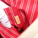 LOUIS VUITTON Antigua Cabas MM Tote Bag Canvas Beige Red M40035 LV Auth ka2556-12