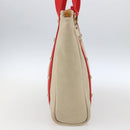 LOUIS VUITTON Antigua Cabas MM Tote Bag Canvas Beige Red M40035 LV Auth ka2556-3