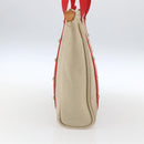LOUIS VUITTON Antigua Cabas MM Tote Bag Canvas Beige Red M40035 LV Auth ka2556-4