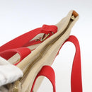 LOUIS VUITTON Antigua Cabas MM Tote Bag Canvas Beige Red M40035 LV Auth ka2556-6