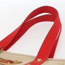 LOUIS VUITTON Antigua Cabas MM Tote Bag Canvas Beige Red M40035 LV Auth ka2556-8