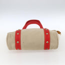 LOUIS VUITTON Antigua Cabas MM Tote Bag Canvas Beige Red M40035 LV Auth ka2556-5