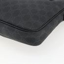 GUCCI GG Supreme Shoulder Bag PVC Black Silver 169933 Auth ka2559-16