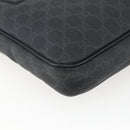 GUCCI GG Supreme Shoulder Bag PVC Black Silver 169933 Auth ka2559-9