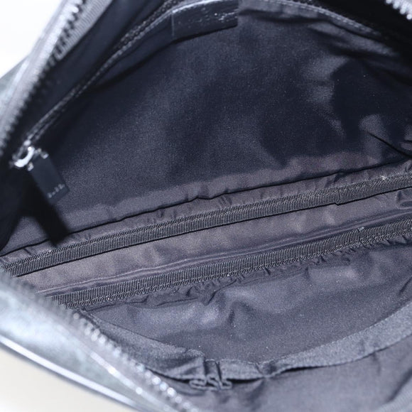GUCCI GG Supreme Shoulder Bag PVC Black Silver 169933 Auth ka2559