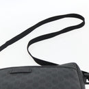 GUCCI GG Supreme Shoulder Bag PVC Black Silver 169933 Auth ka2559-8