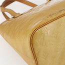 LOUIS VUITTON Monogram Vernis Houston Hand Bag Jaune M91121 LV Auth ka2560-14