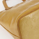 LOUIS VUITTON Monogram Vernis Houston Hand Bag Jaune M91121 LV Auth ka2560-16