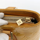 LOUIS VUITTON Monogram Vernis Houston Hand Bag Jaune M91121 LV Auth ka2560-17