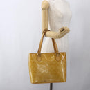 LOUIS VUITTON Monogram Vernis Houston Hand Bag Jaune M91121 LV Auth ka2560-23