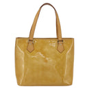 LOUIS VUITTON Monogram Vernis Houston Hand Bag Jaune M91121 LV Auth ka2560-2