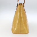 LOUIS VUITTON Monogram Vernis Houston Hand Bag Jaune M91121 LV Auth ka2560-3