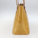 LOUIS VUITTON Monogram Vernis Houston Hand Bag Jaune M91121 LV Auth ka2560-4