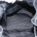 PRADA Backpack Nylon Leather Black Silver Auth ka2564-11