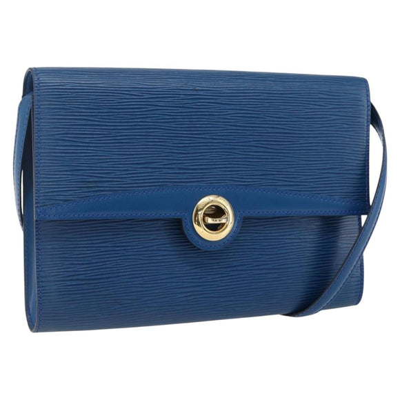 LOUIS VUITTON Epi Pochette Arche Shoulder Bag Blue M52575 LV Auth ka2567