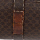 CELINE Macadam Canvas Shoulder Bag PVC Leather Brown Gold Auth ka257-6