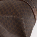 CELINE Macadam Canvas Shoulder Bag PVC Leather Brown Gold Auth ka257-15