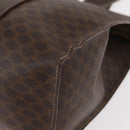CELINE Macadam Canvas Shoulder Bag PVC Leather Brown Gold Auth ka257-17