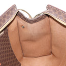 CELINE Macadam Canvas Shoulder Bag PVC Leather Brown Gold Auth ka257-20