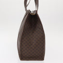 CELINE Macadam Canvas Shoulder Bag PVC Leather Brown Gold Auth ka257-4