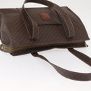 CELINE Macadam Canvas Shoulder Bag PVC Leather Brown Gold Auth ka257-7