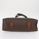 CELINE Macadam Canvas Shoulder Bag PVC Leather Brown Gold Auth ka257-5