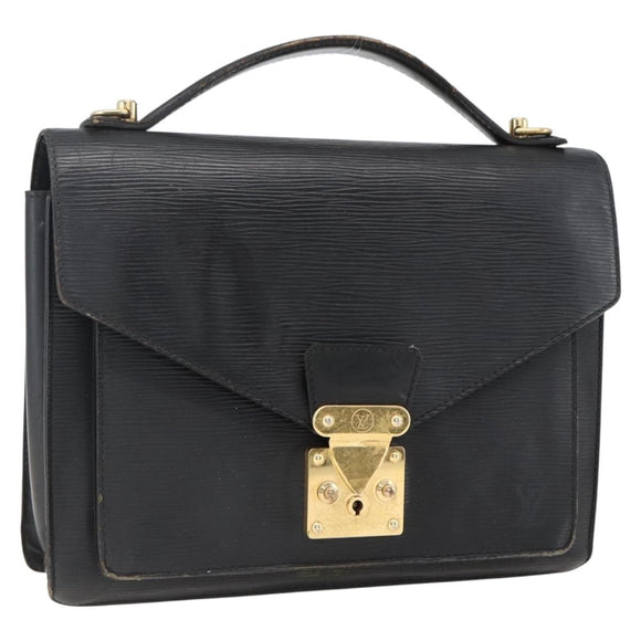 LOUIS VUITTON Epi Monceau 28 Hand Bag Black M52122 LV Auth ka2571