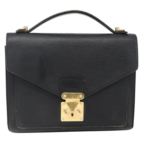 LOUIS VUITTON Epi Monceau 28 Hand Bag Black M52122 LV Auth ka2571