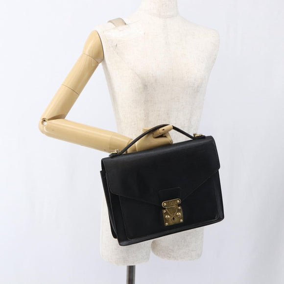 LOUIS VUITTON Epi Monceau 28 Hand Bag Black M52122 LV Auth ka2571